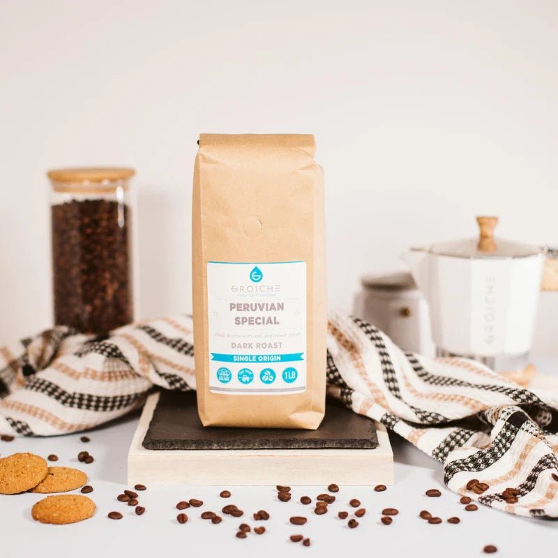 peruvian coffee grounds grosche