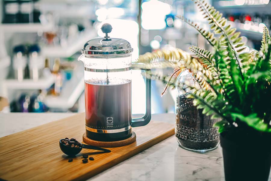 french press coffee maker, manual coffee brewer for french press coffee, strong coffee maker, tea and coffee press, GROSCHE Denver with cork base