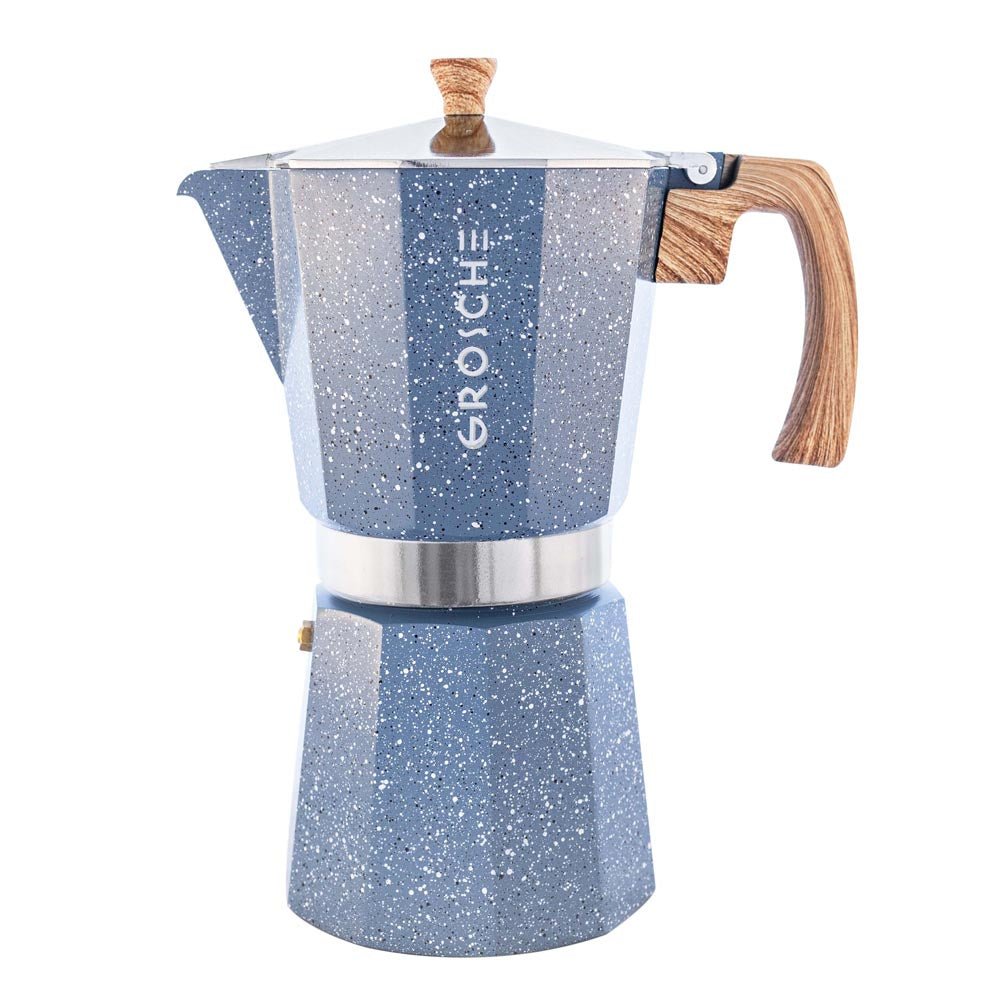 Shop GROSCHE MILANO STONE Maker Stovetop Espresso Maker, Indigo Blue