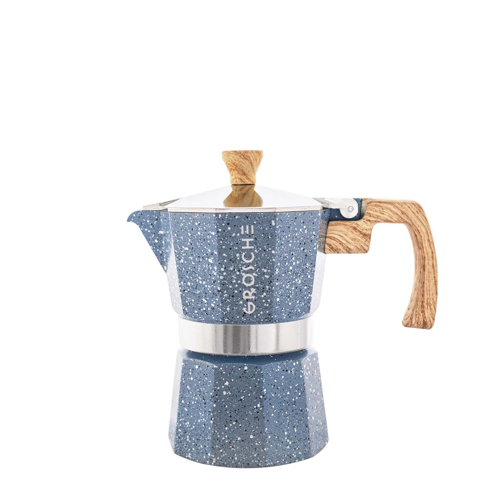 Shop GROSCHE Stovetop Espresso Maker, indigo blue