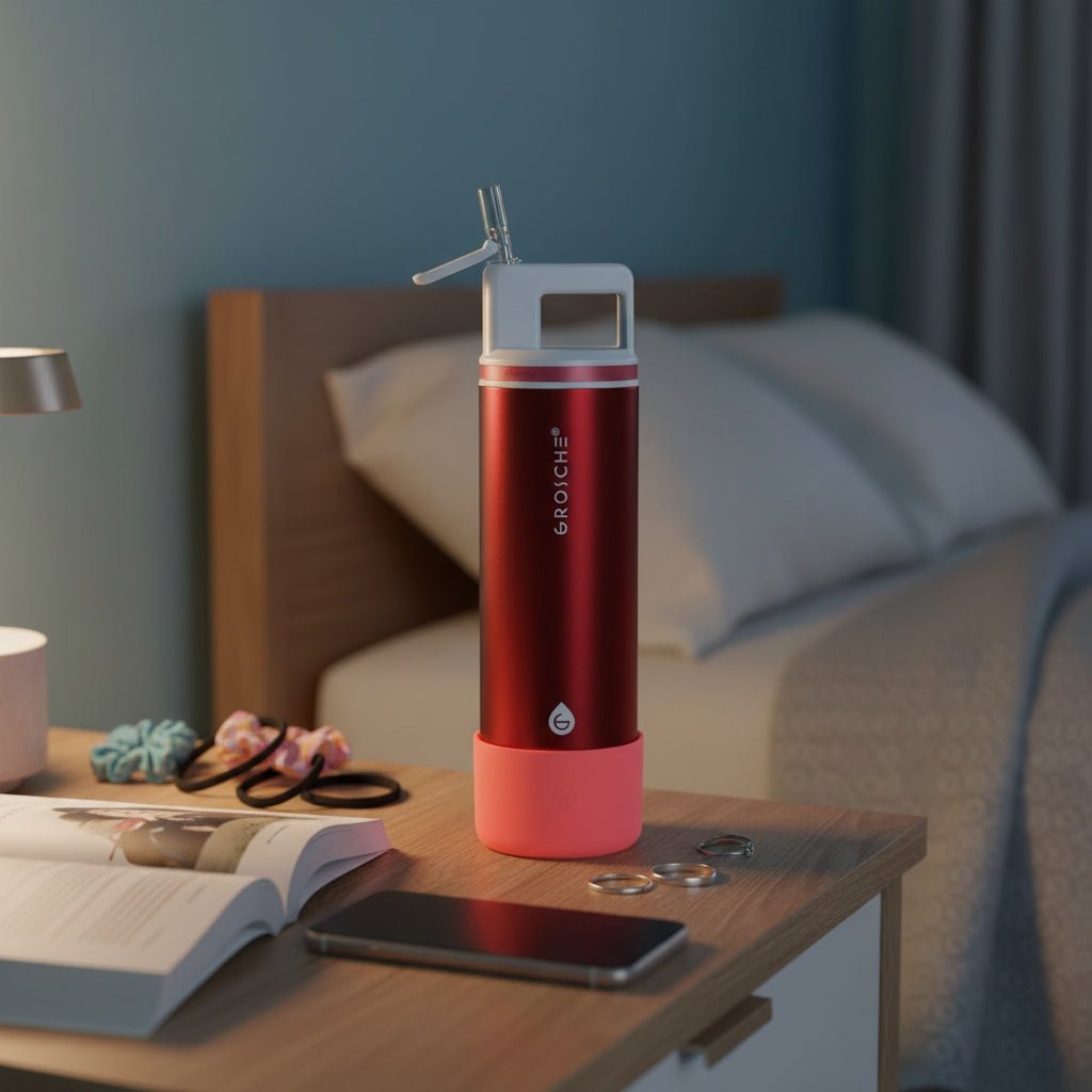 GROSCHE Alpine water bottle with the Summer Sorbet Bottle Booty