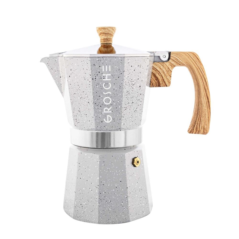 MILANO STONE Stovetop Espresso Maker, Moka Pot - 9 Cup - GROSCHE International Inc.