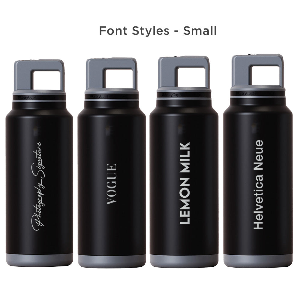 personalized water bottles font styles small
