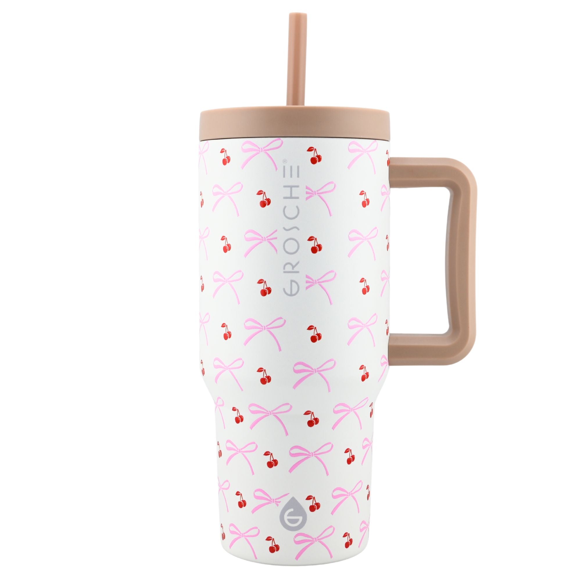 ASPEN Insulated Tumbler with Handle and Straw, 32oz