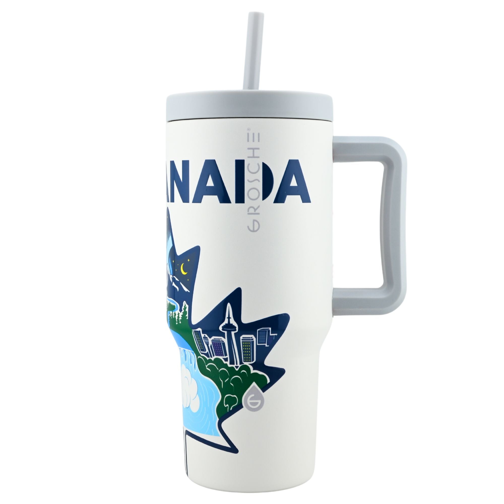 ASPEN Insulated Tumbler with Handle and Straw, 32oz