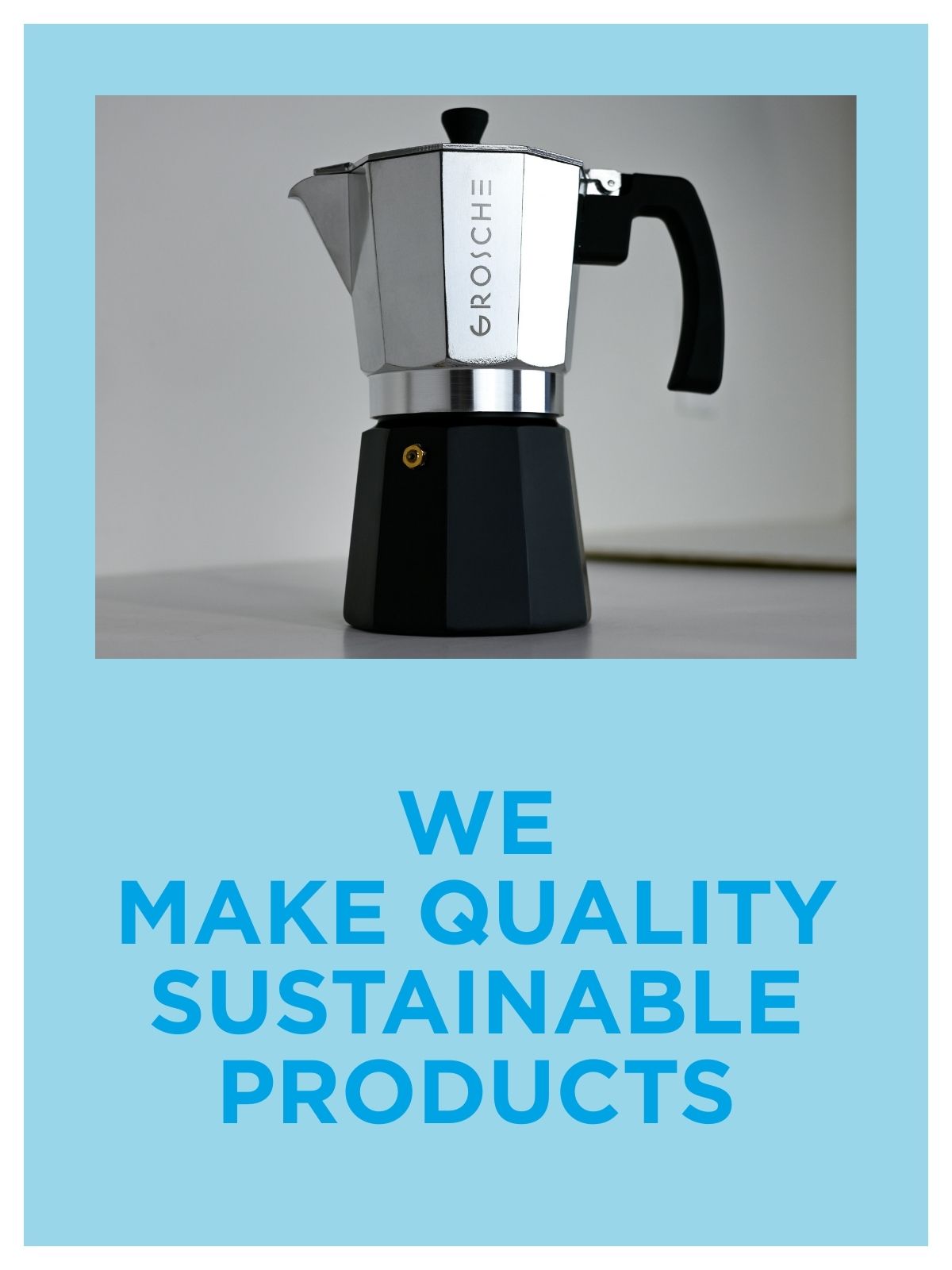 Canadian Brand Hydration Drinkware Coffee Tea Brand Give Back Safe Water Project Moka Pot Water Bottle Tumbler French Press Milano