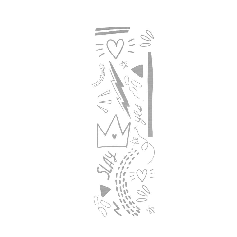 kids water bottle doodles design