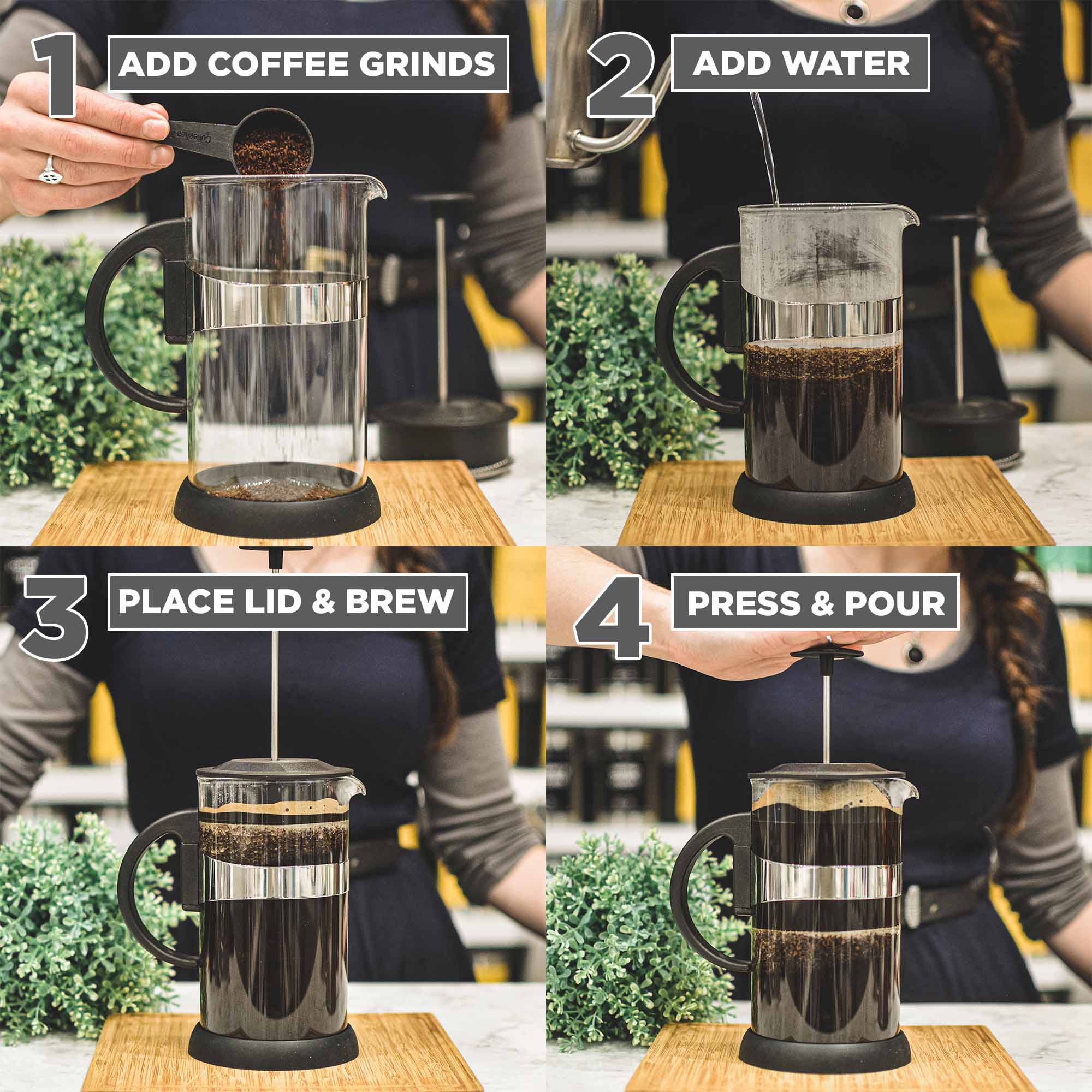 ZURICH French Press Coffee Maker, instruccions