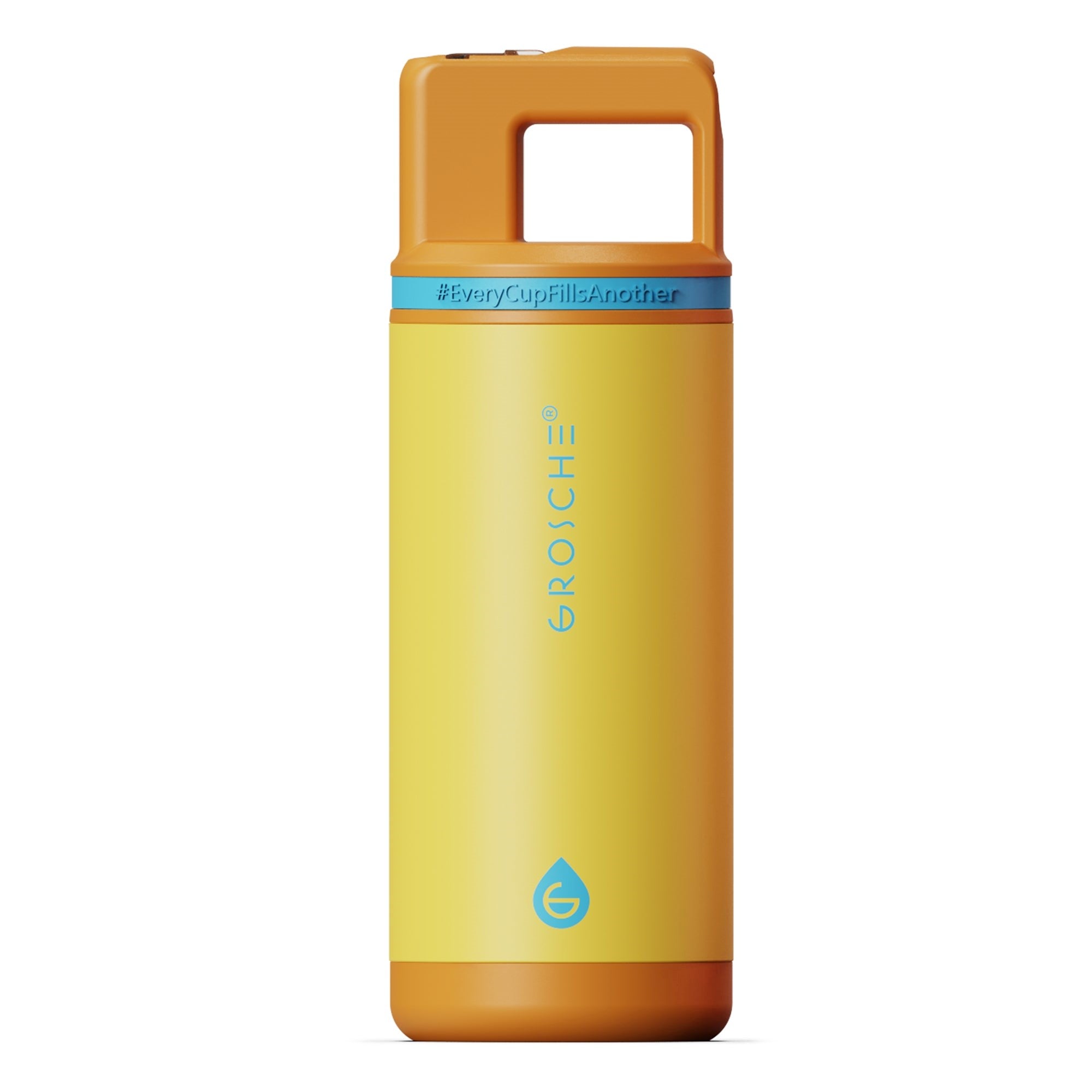 Alpine 16oz kids insulated water bottle, yellow