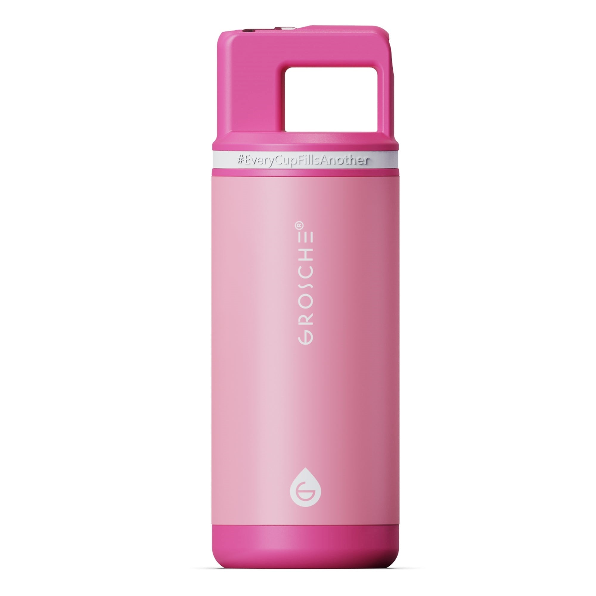 Alpine 16oz kids insulated water bottle, pink