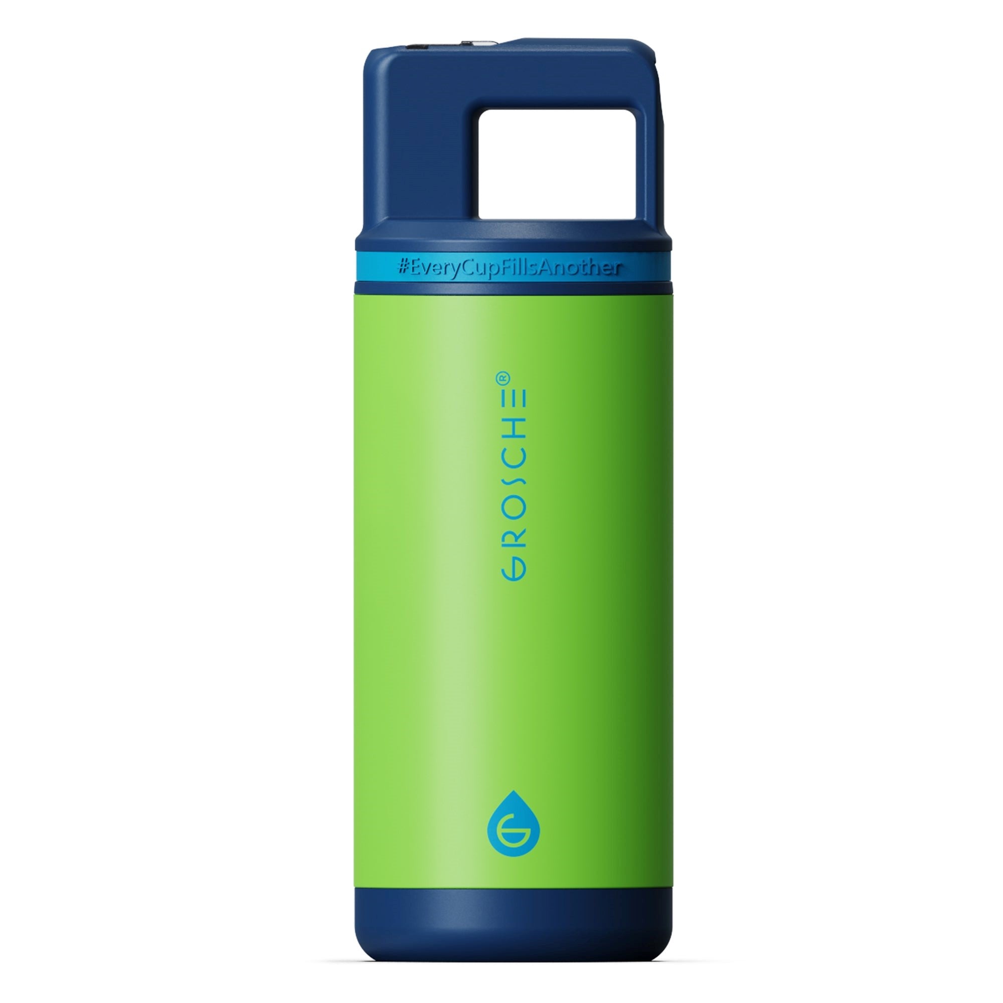 Alpine 16oz kids insulated water bottle, dino green