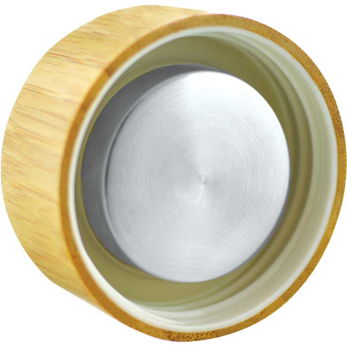 eco-friendly glass water bottle with bamboo lid