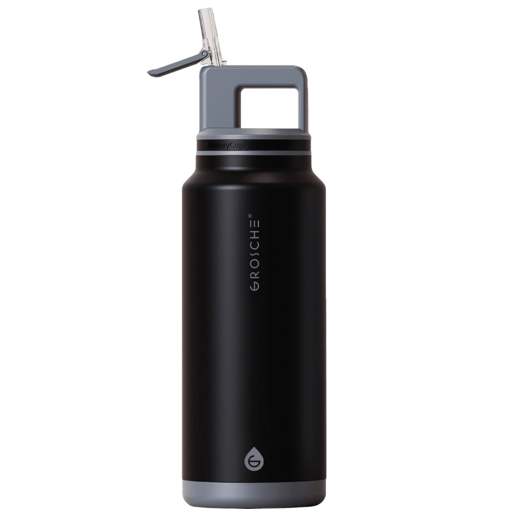 ALPINE Flip 'N Sip Large Insulated Water Bottle With Straw, 40oz | OPEN BOX - GROSCHE International Inc.