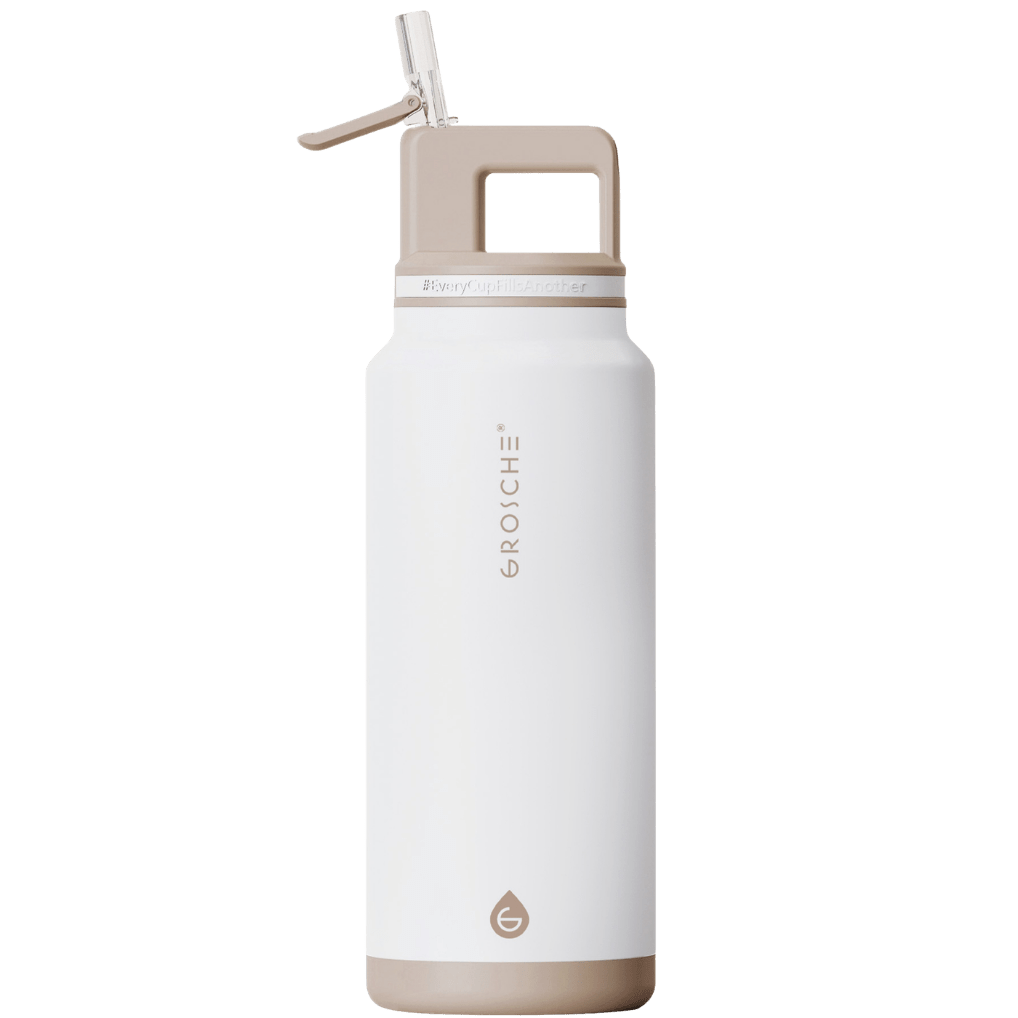 ALPINE Flip 'N Sip Large Insulated Water Bottle With Straw, 40oz | OPEN BOX - GROSCHE International Inc.
