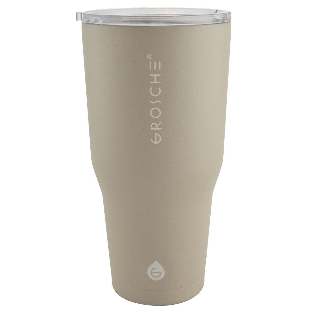 YUKON Insulated Travel Mug, Stainless Steel Coffee Tumbler with Slider Lid, 30oz - GROSCHE International Inc.