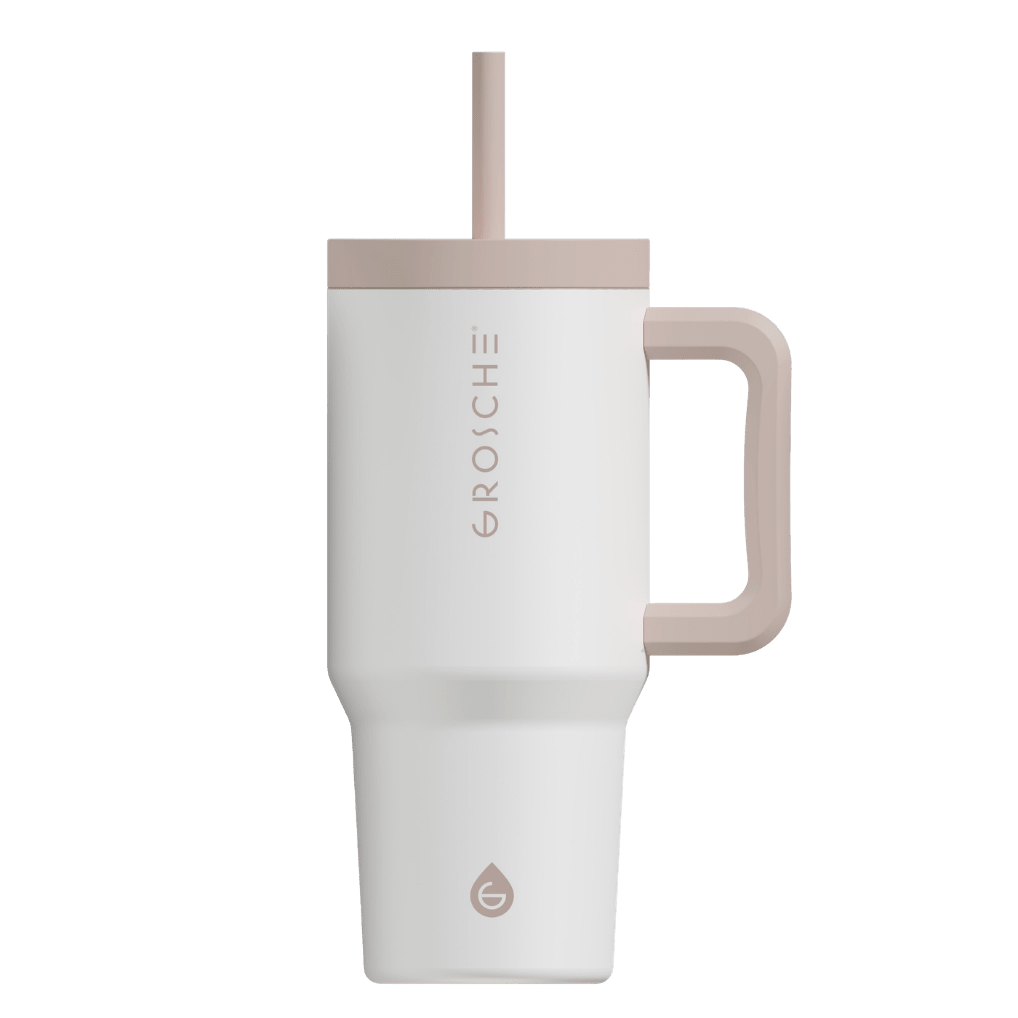 ASPEN Insulated Tumbler with Handle and Straw, 32oz | OPEN BOX - GROSCHE International Inc.