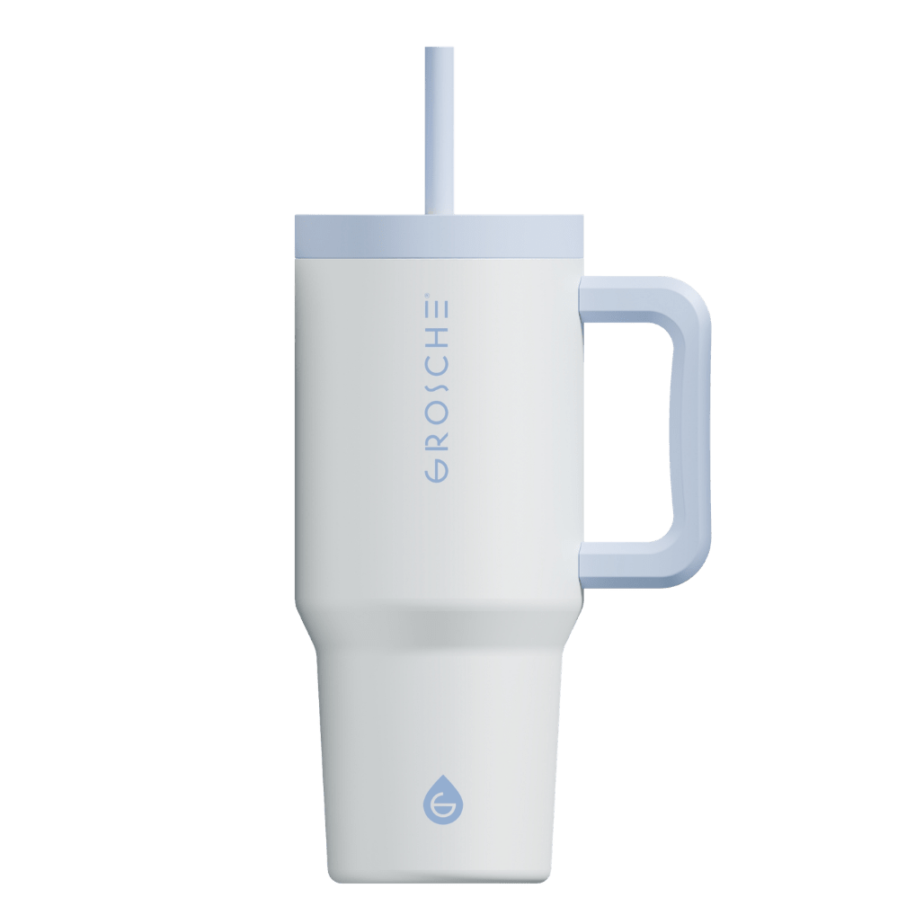ASPEN Insulated Tumbler with Handle and Straw, 32oz | OPEN BOX - GROSCHE International Inc.