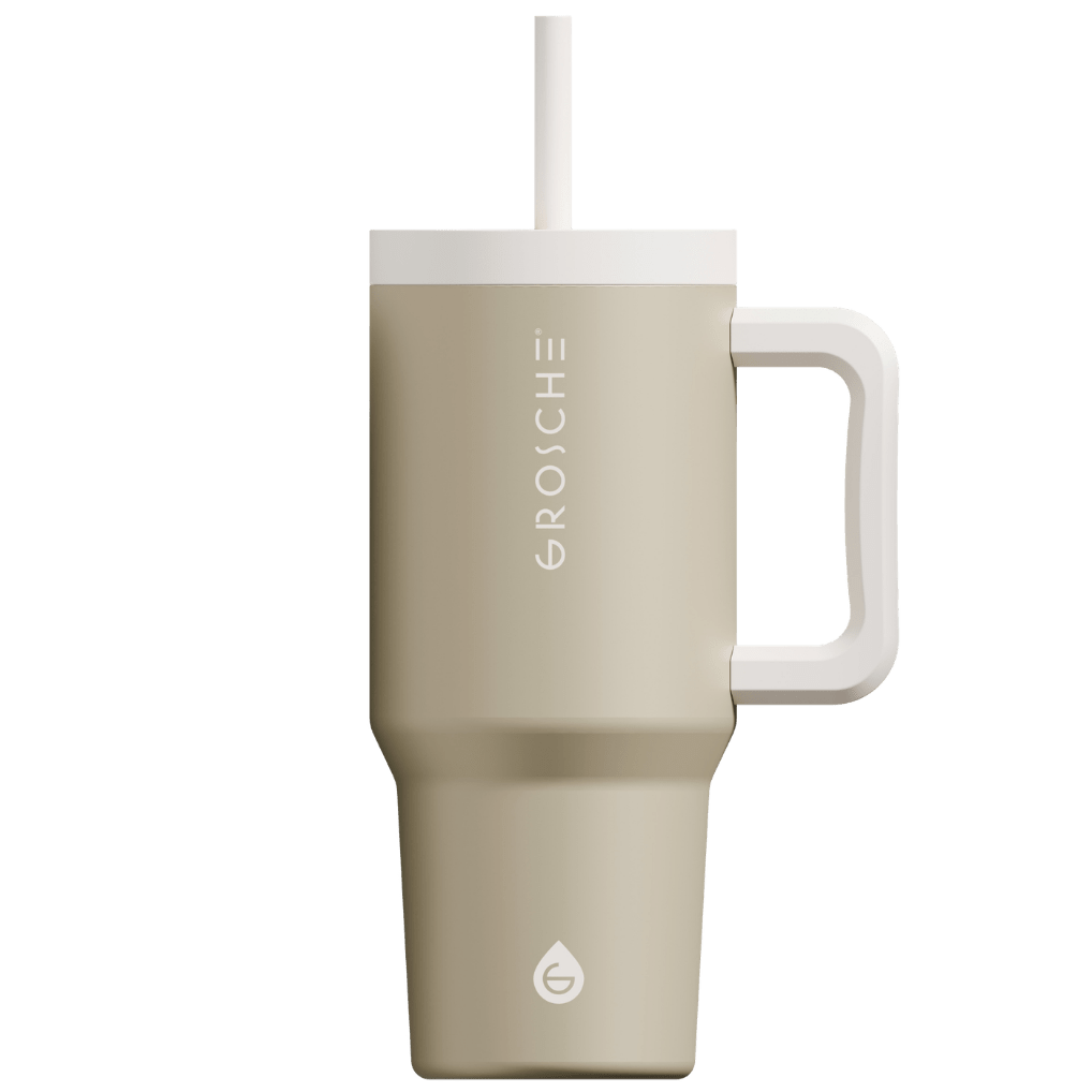 ASPEN Insulated Tumbler with Handle and Straw, 32oz | OPEN BOX - GROSCHE International Inc.