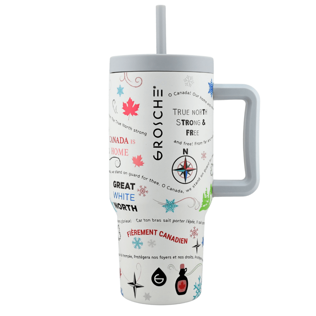 ASPEN Canadian Collection Insulated Tumbler with Handle and Straw, 32oz - GROSCHE International Inc.