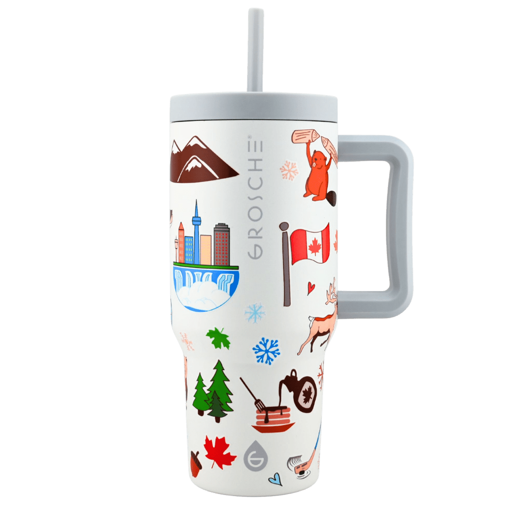 ASPEN Canadian Collection Insulated Tumbler with Handle and Straw, 32oz - GROSCHE International Inc.