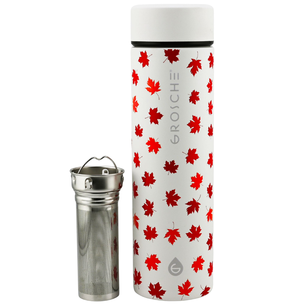 TORONTO Canadian Collection Insulated Infuser Stainless Steel Flask, 16oz