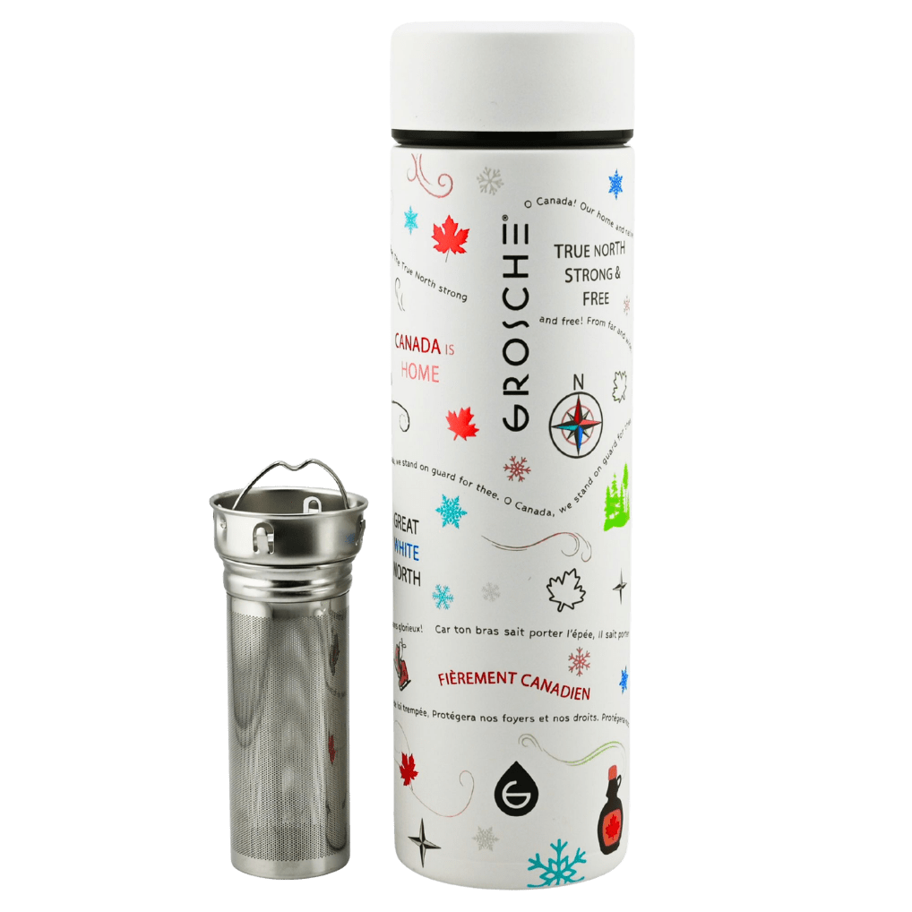 TORONTO Canadian Collection Insulated Infuser Stainless Steel Flask, 16oz - GROSCHE International Inc.