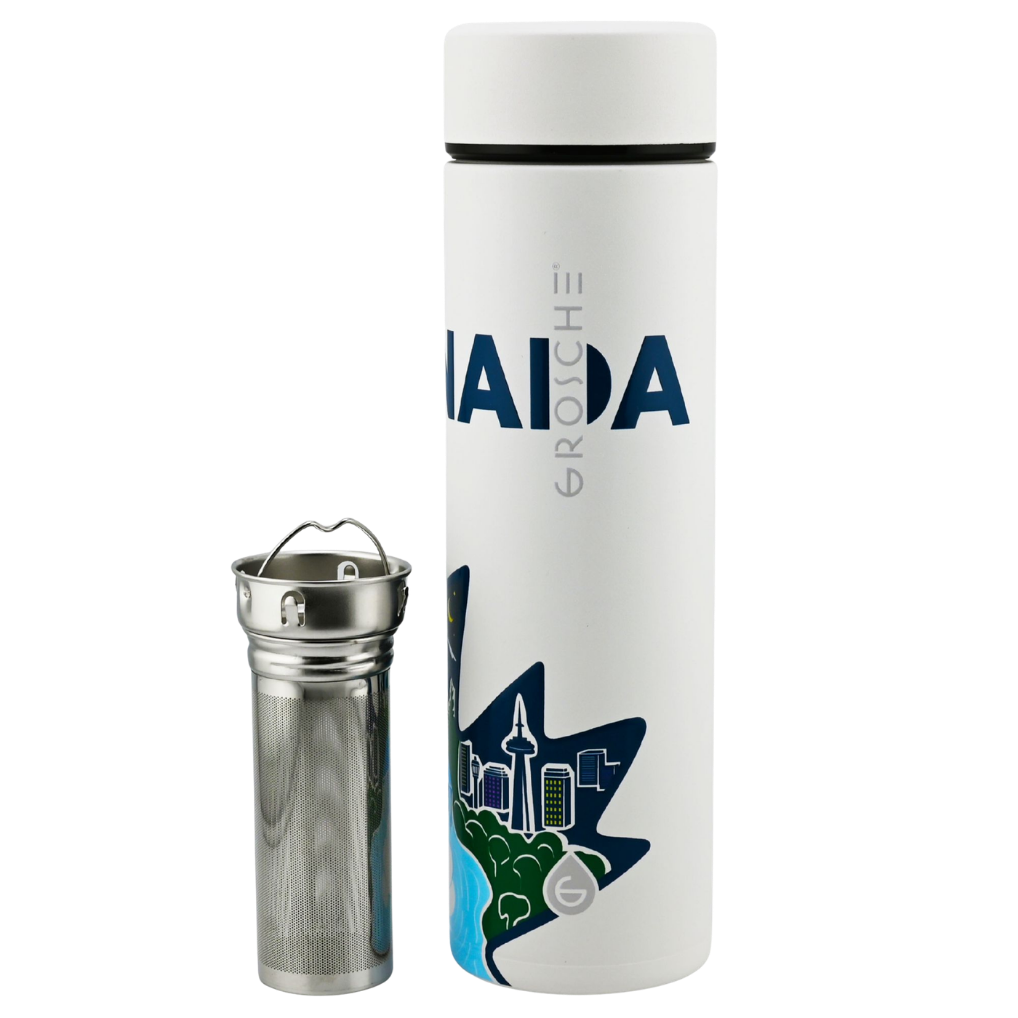 TORONTO Canadian Collection Insulated Infuser Stainless Steel Flask, 16oz