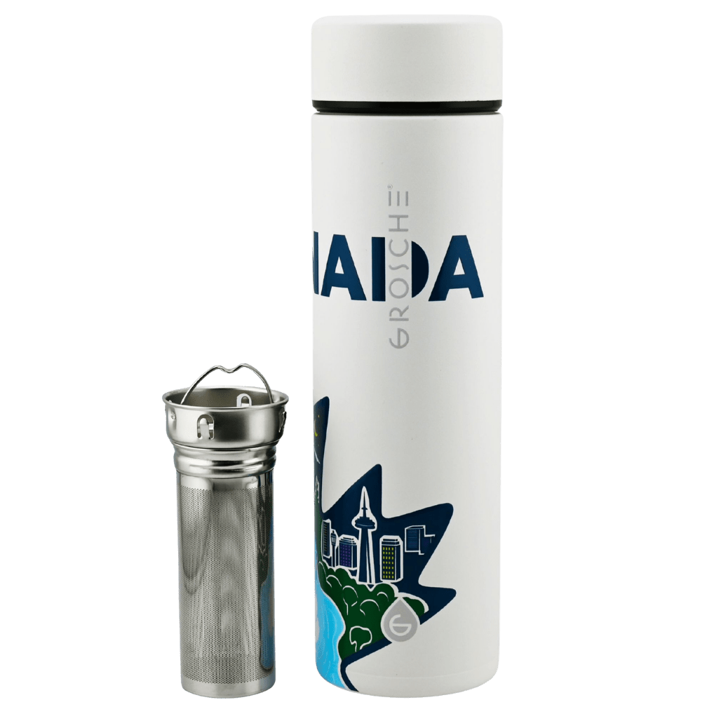 TORONTO Canadian Collection Insulated Infuser Stainless Steel Flask, 16oz - GROSCHE International Inc.