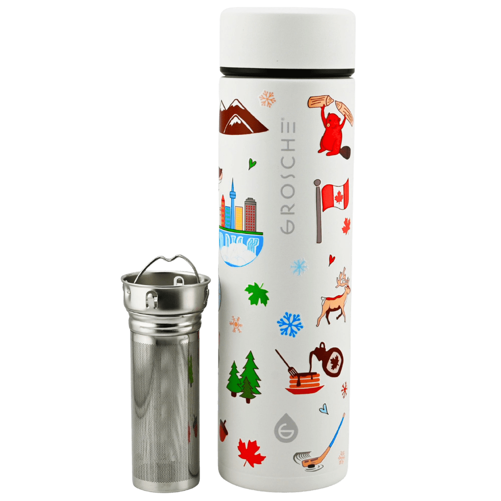 TORONTO Canadian Collection Insulated Infuser Stainless Steel Flask, 16oz - GROSCHE International Inc.