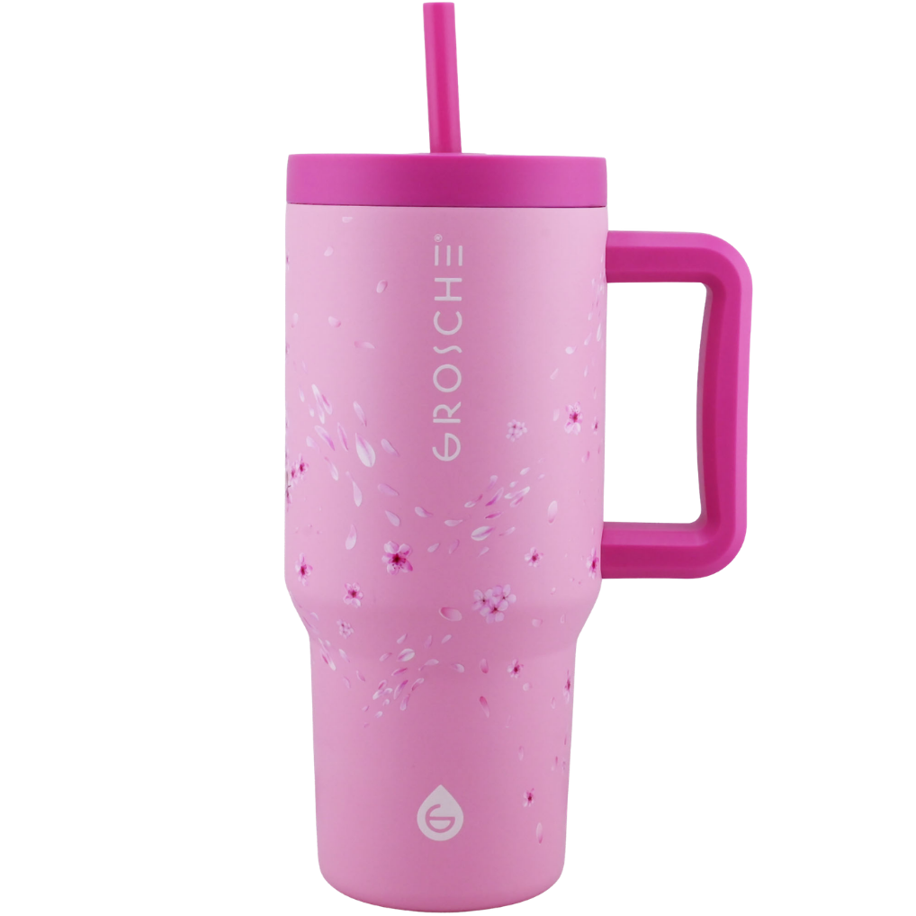 ASPEN Insulated Tumbler with Handle and Straw, 32oz