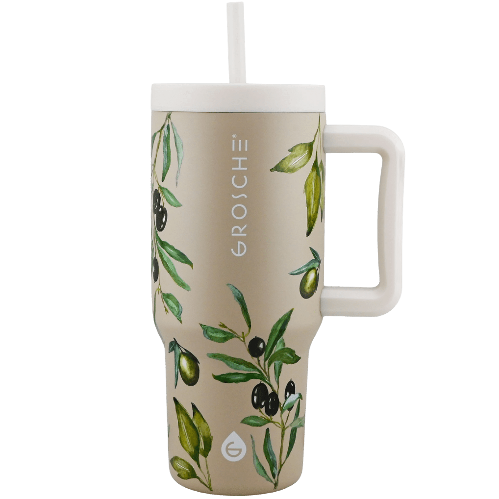 ASPEN Insulated Tumbler with Handle and Straw, 32oz | OPEN BOX - GROSCHE International Inc.