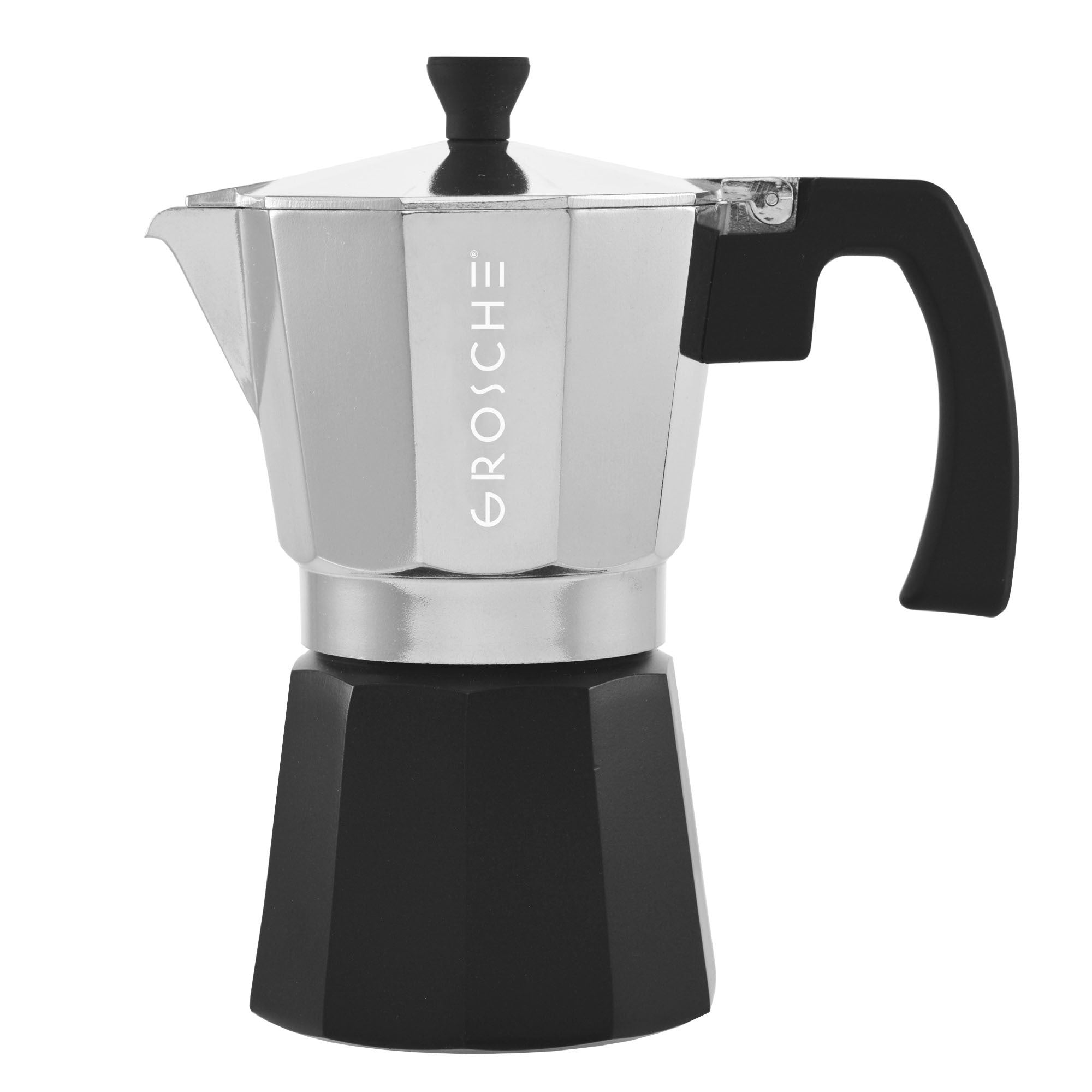 Shop GROSCHE MILANO Stovetop Espresso Maker, Moka Pot, Tuxedo