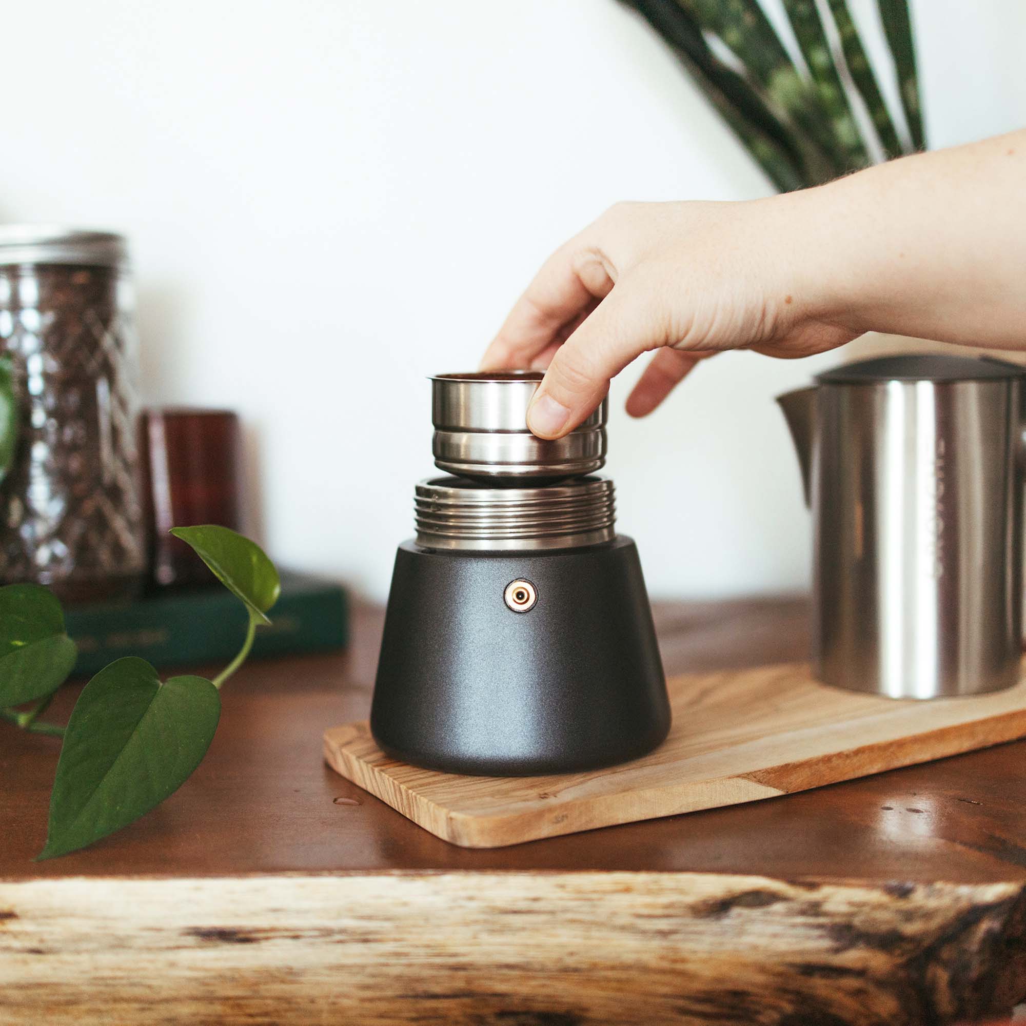 MILANO STEEL Stovetop Espresso Maker, Moka Pot - 6 Cup