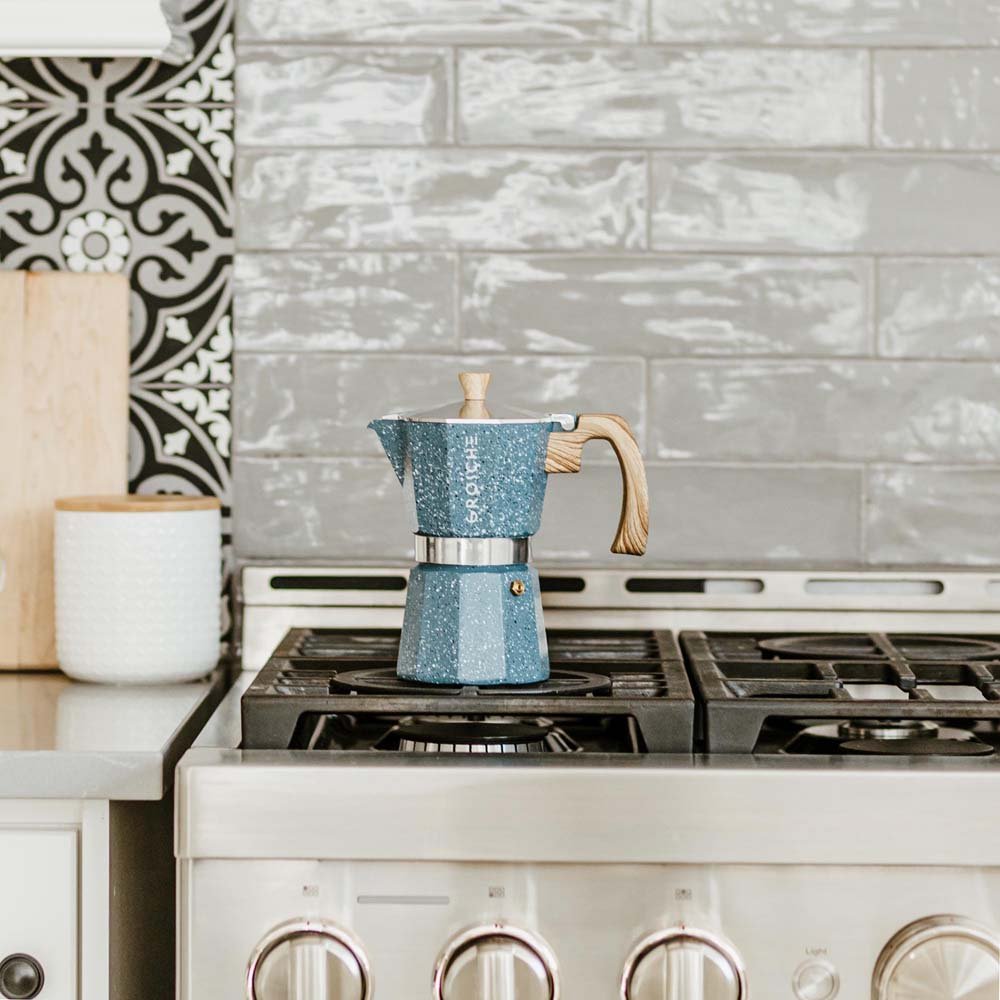 MILANO STONE Stovetop Espresso Maker, Moka Pot | OPEN BOX - GROSCHE International Inc.