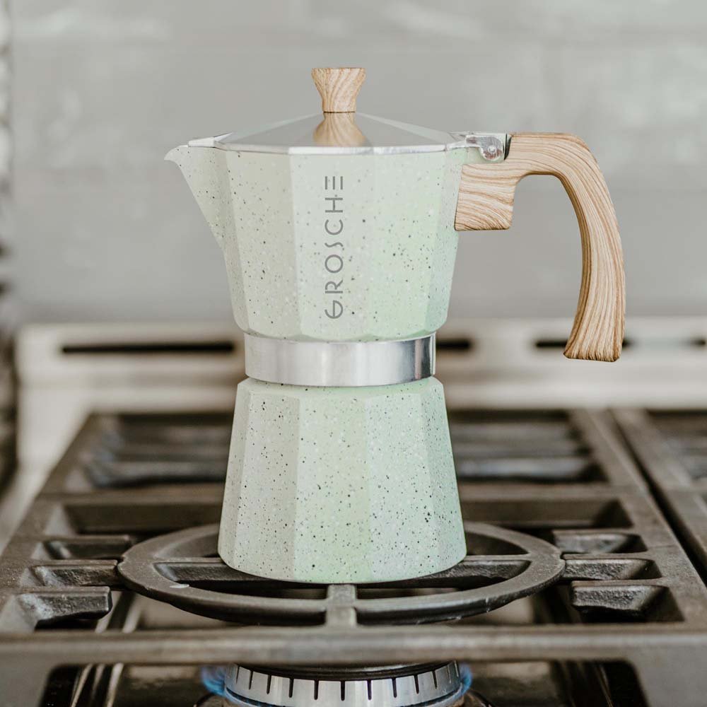 MILANO STONE Stovetop Espresso Maker, Moka Pot | OPEN BOX - GROSCHE International Inc.