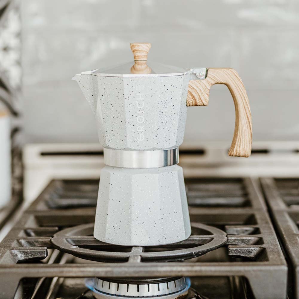 MILANO STONE Stovetop Espresso Maker, Moka Pot | OPEN BOX - GROSCHE International Inc.