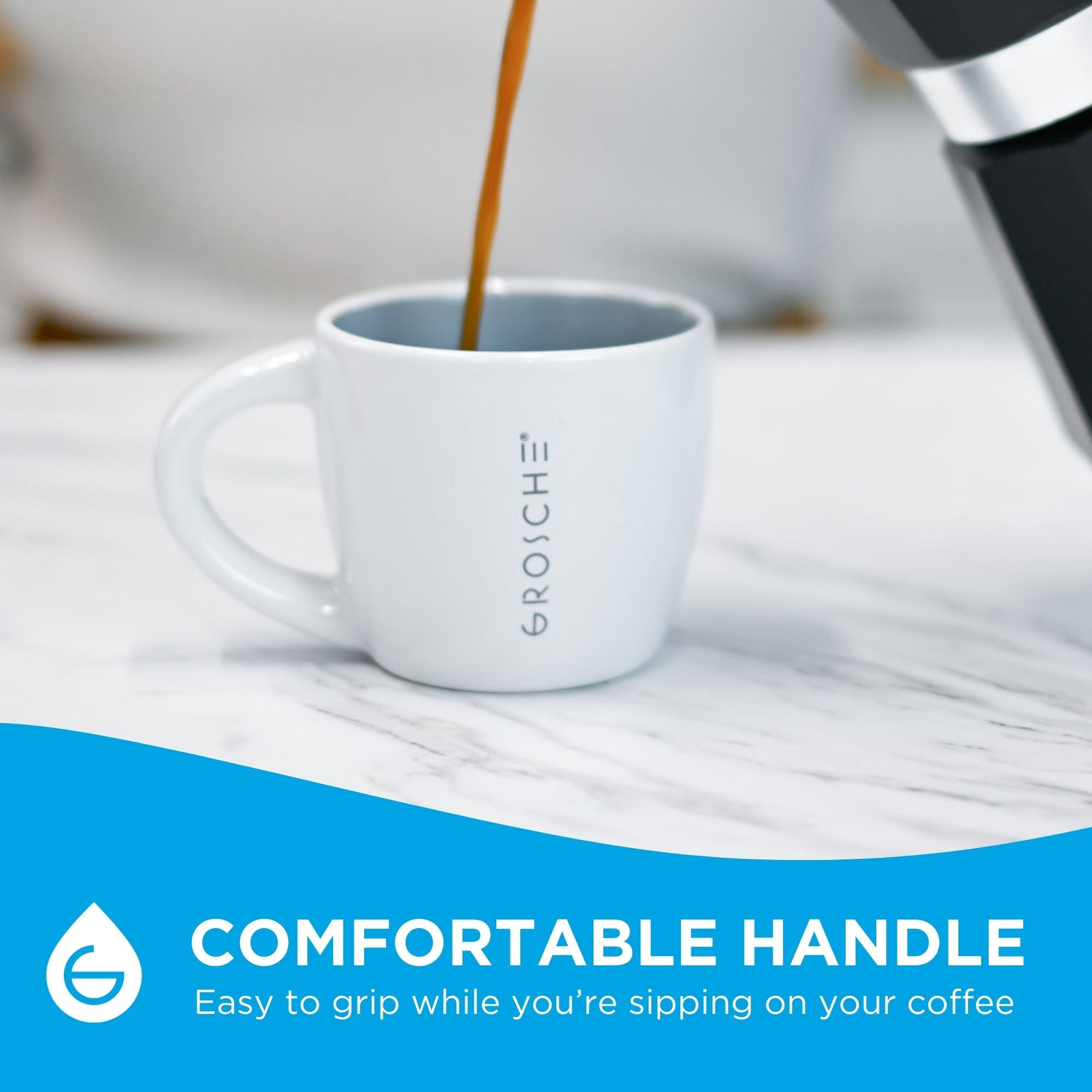 Buy Ceramic Espresso 4 Cups White