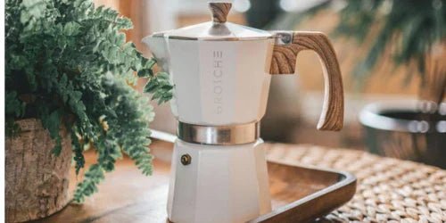 milano moka pot white