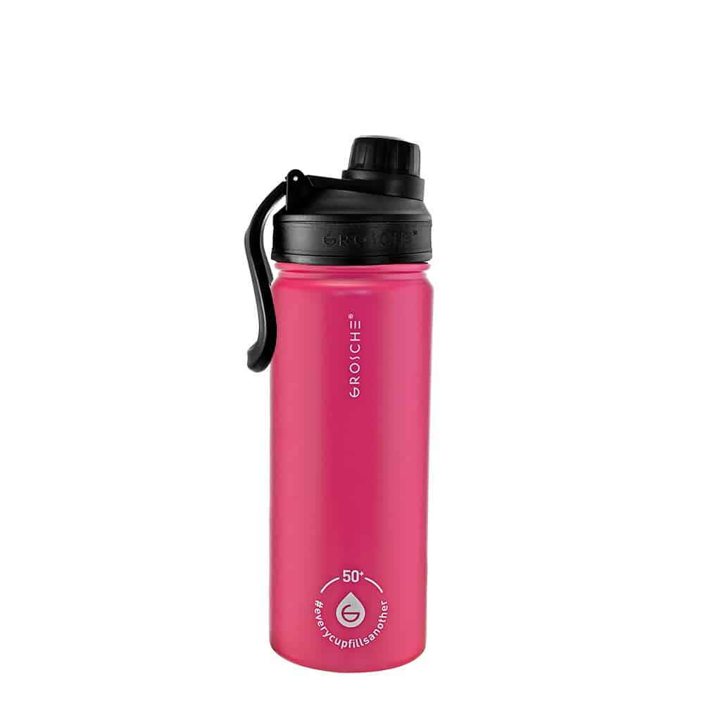 CHICAGO STEEL Insulated Water Bottle, Travel Flask, Tea Bottle with Chug Lid, 16oz