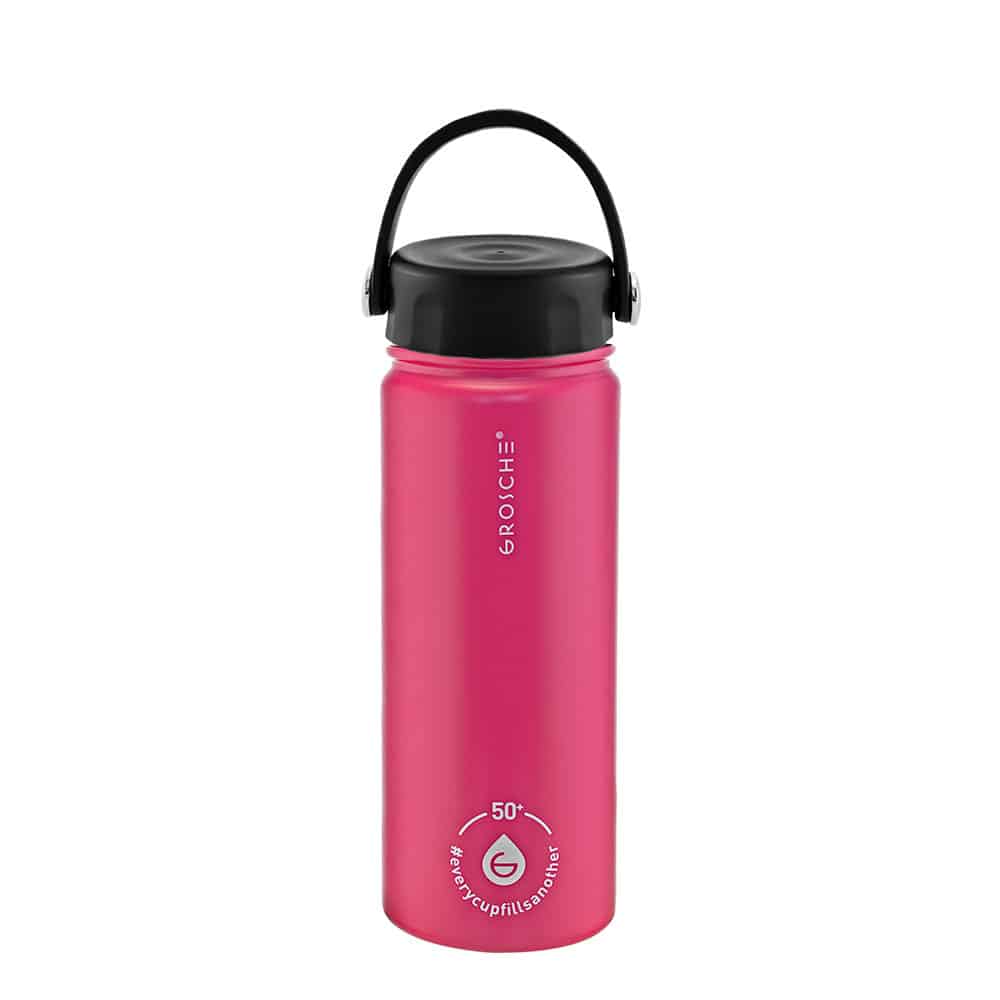 CHICAGO STEEL Insulated Water Bottle, Travel Flask, Tea Bottle with Twist Lid, 16oz