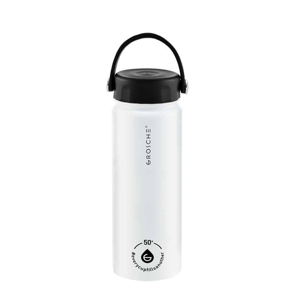 CHICAGO STEEL Insulated Water Bottle, Travel Flask, Tea Bottle with Twist Lid, 16oz