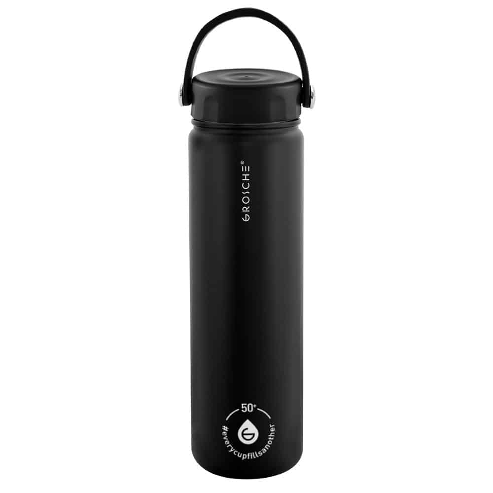 CHICAGO STEEL Insulated Water Bottle, Travel Flask, Tea Bottle with Twist Lid, 22oz