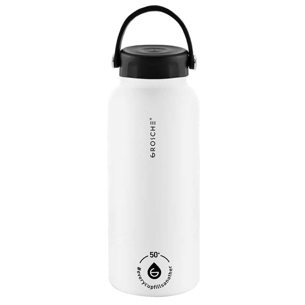 CHICAGO STEEL Insulated Water Bottle, Travel Flask, Tea Bottle with Twist Lid, 32oz