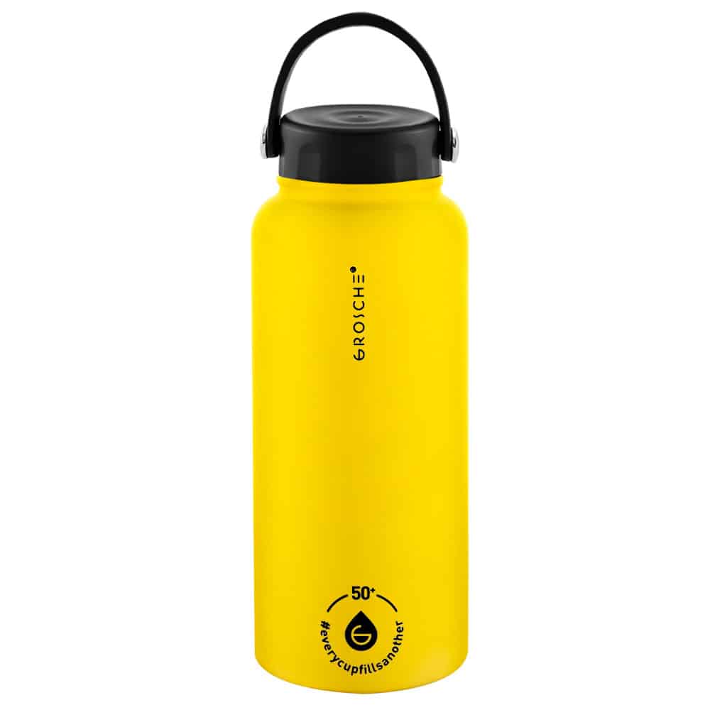 CHICAGO STEEL Insulated Water Bottle, Travel Flask, Tea Bottle with Twist Lid, 32oz