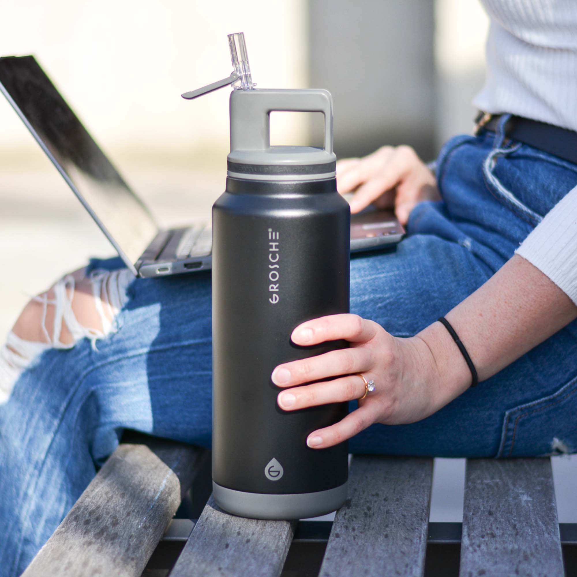 ALPINE Flip 'N Sip 40oz Water Bottle X Crossfit Cambridge