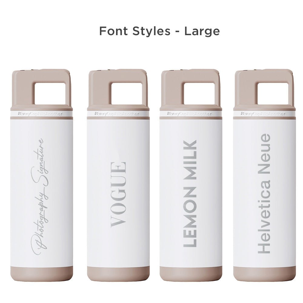 Add your logo to the Alpine insulated water bottle. 