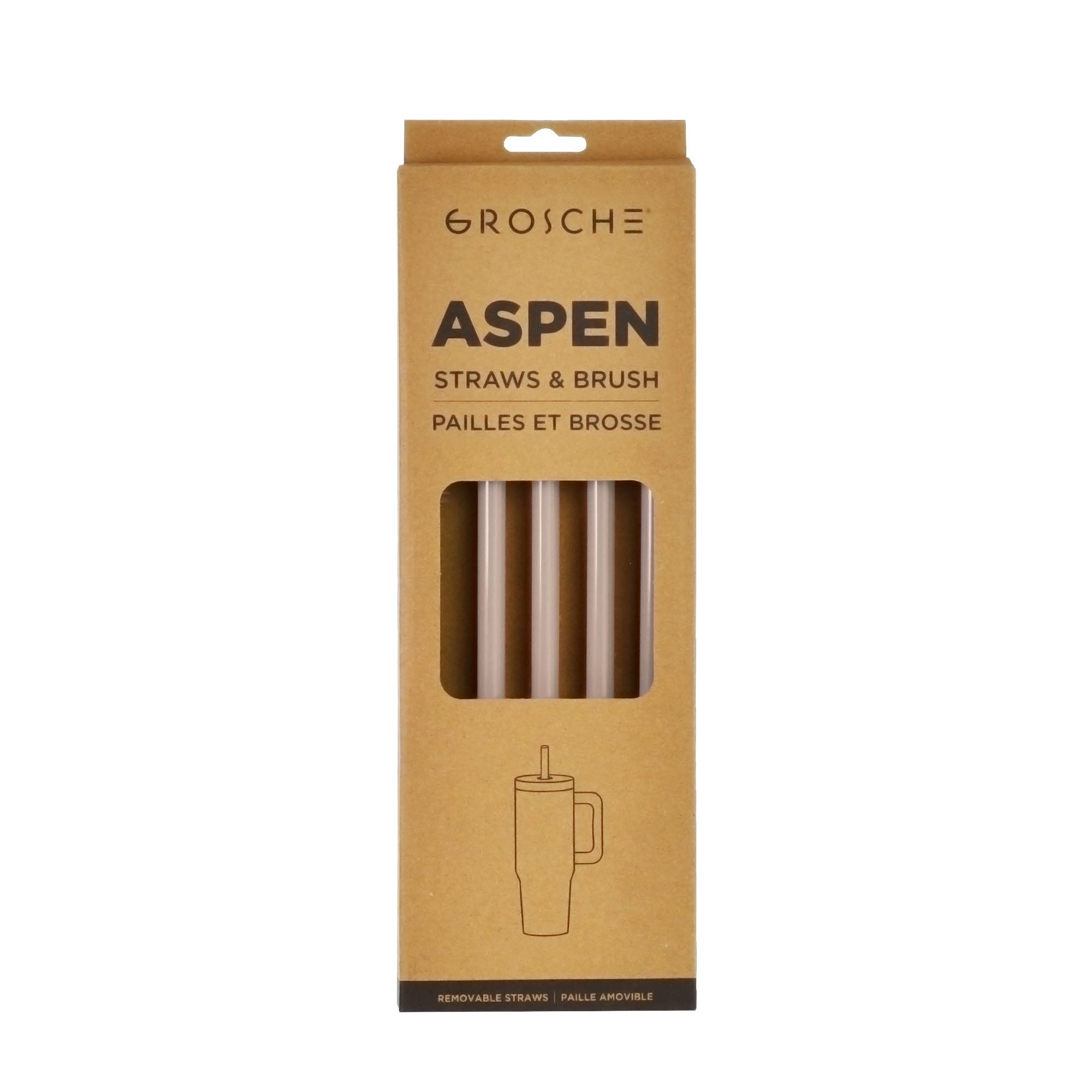 ASPEN Replacement Straws and Brush, 32oz - 5 Pack