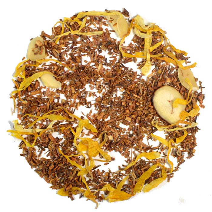 bourbon street vanilla rooibos tea loose leaf tea with almonds