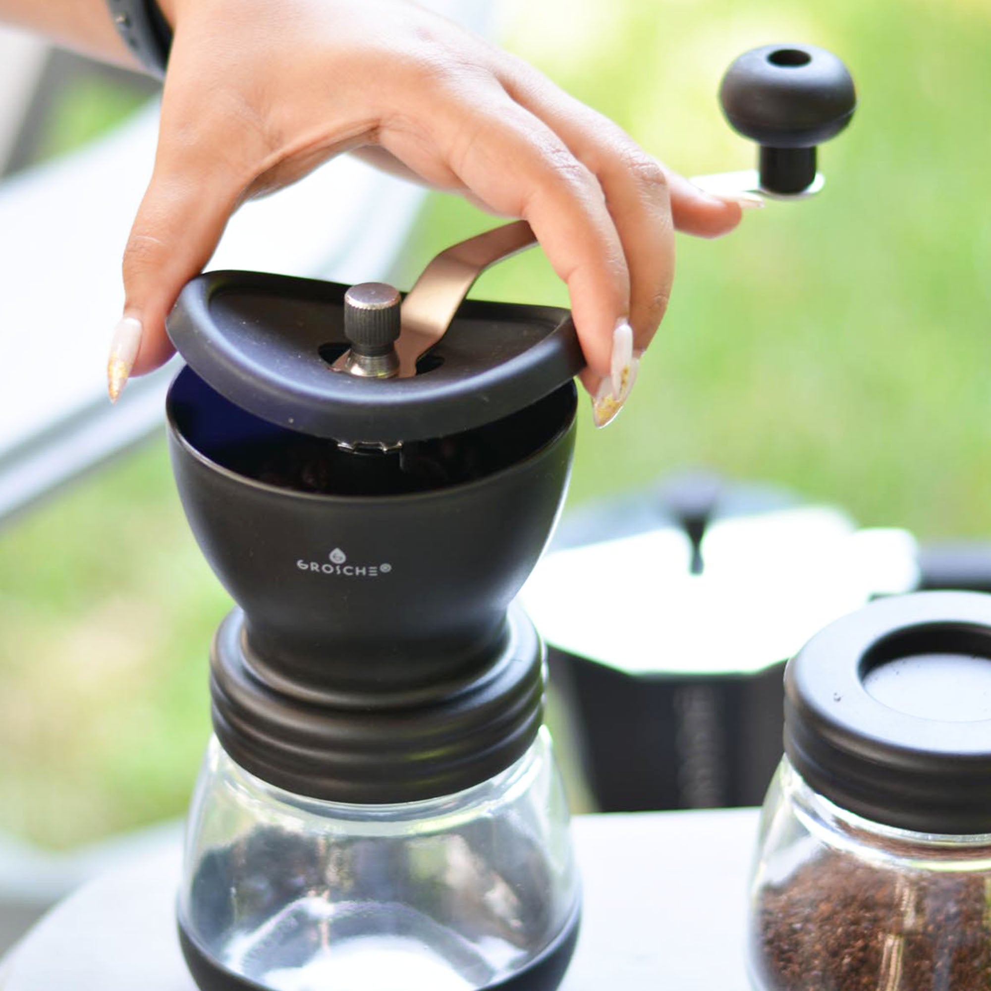 BREMEN Manual Coffee Grinder With Coffee Storage Jar GROSCHE