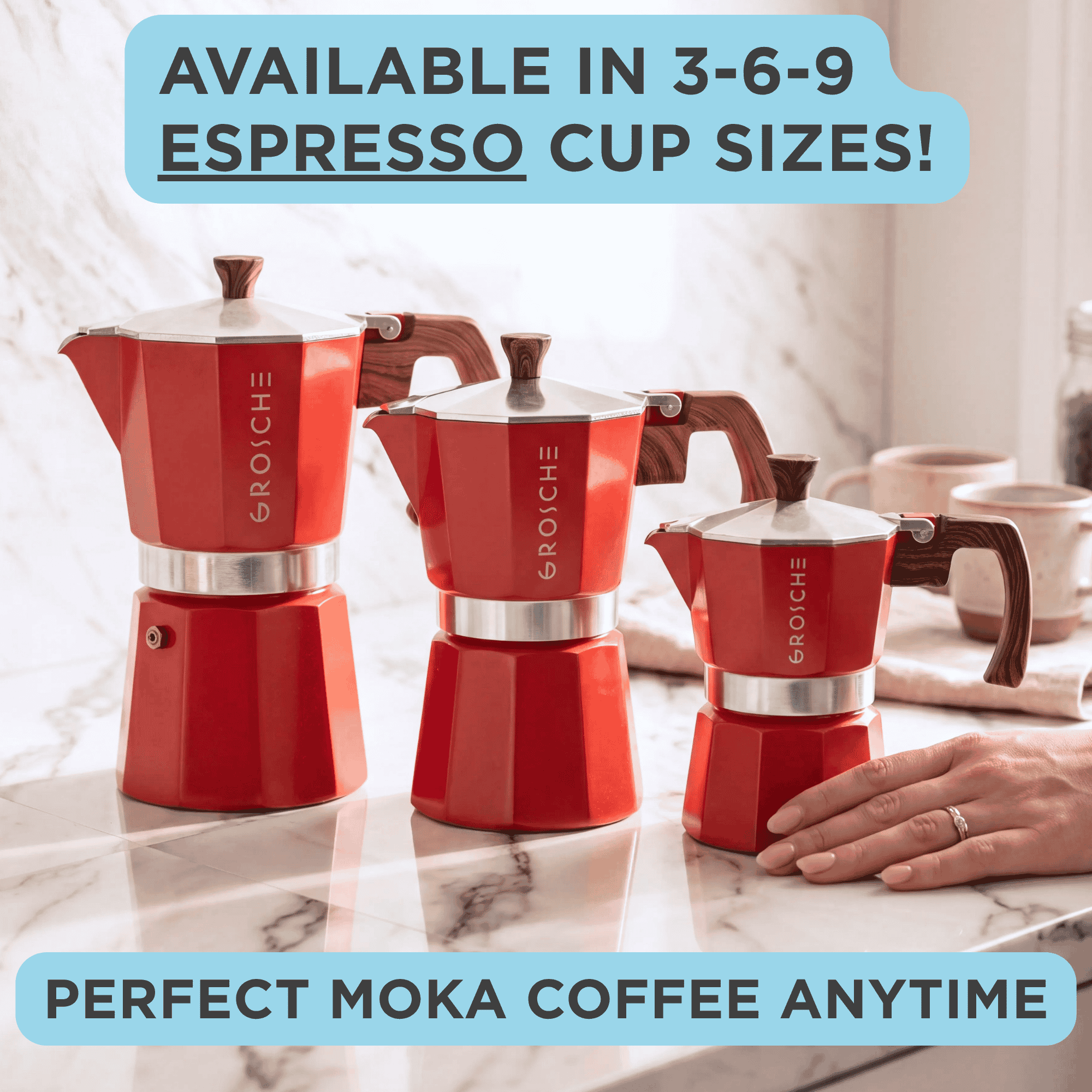 MILANO Stovetop Espresso Maker, Moka Pot - 12 Cup